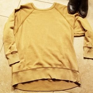 Aerie Tunic Sweatshirt Mustard